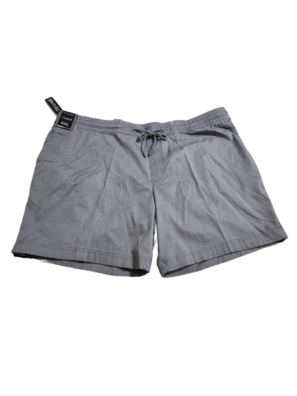 Roundtree & Yorke Mens Size XXL Shorts Drawstring Grey Flat Front Straight Fit 7